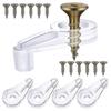 100 Pcs Glass Fixing Clip Kit, Cabinet Glass Clip (Clear)