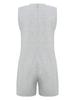 3Pcs Kids Special Needs Adaptive Jumpsuit Round Neck Sleeveless Back Invisible Zipper Solid Color for Easy Dressing Daily Care