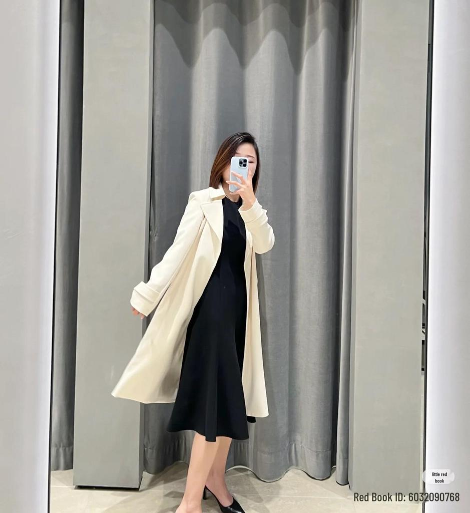 Autumn 2025 Women's Triacetate Blend Trench Coat
