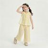 Girls' Sweet Summer Ruffle Tank & Wide-Leg Pants Two-Piece Set - AXC093