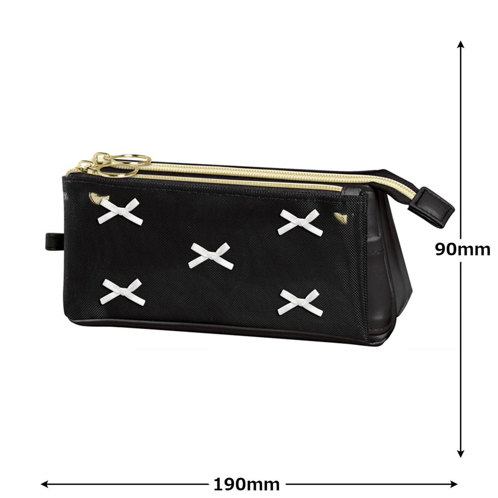 Kamio Japan Pen Case Triangle Multi Pen Case Mesh Ribbon 229536