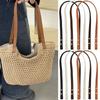 2 Piezas Color Sólido Desmontable Correa de Bolso de Cuero PU Manija de Reemplazo DIY Accesorios para Bolsos de Hombro Correa de Bolso de Mano Correa Banda Manija