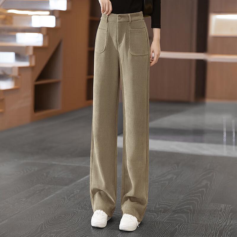 Sibaishe Women's Slim High-Waist Casual Trousers