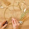 AEE4-8 Pouces Anneau Floral Métallique Centre de Table Bandes Supports en Bois Pour Décoration de Table DIY Accrochage Mural Décoratif