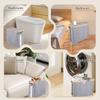 Toilet Paper Storage Basket Bathroom Organizer with Lid and Clear Side Window Large Capacity Tissue Holder Bathroom Accessories