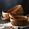 Home Wicker Basket Empty Oval Willow Woven Box Easter Large Organize Vegetables Basket With Handle Picnic Basket Present