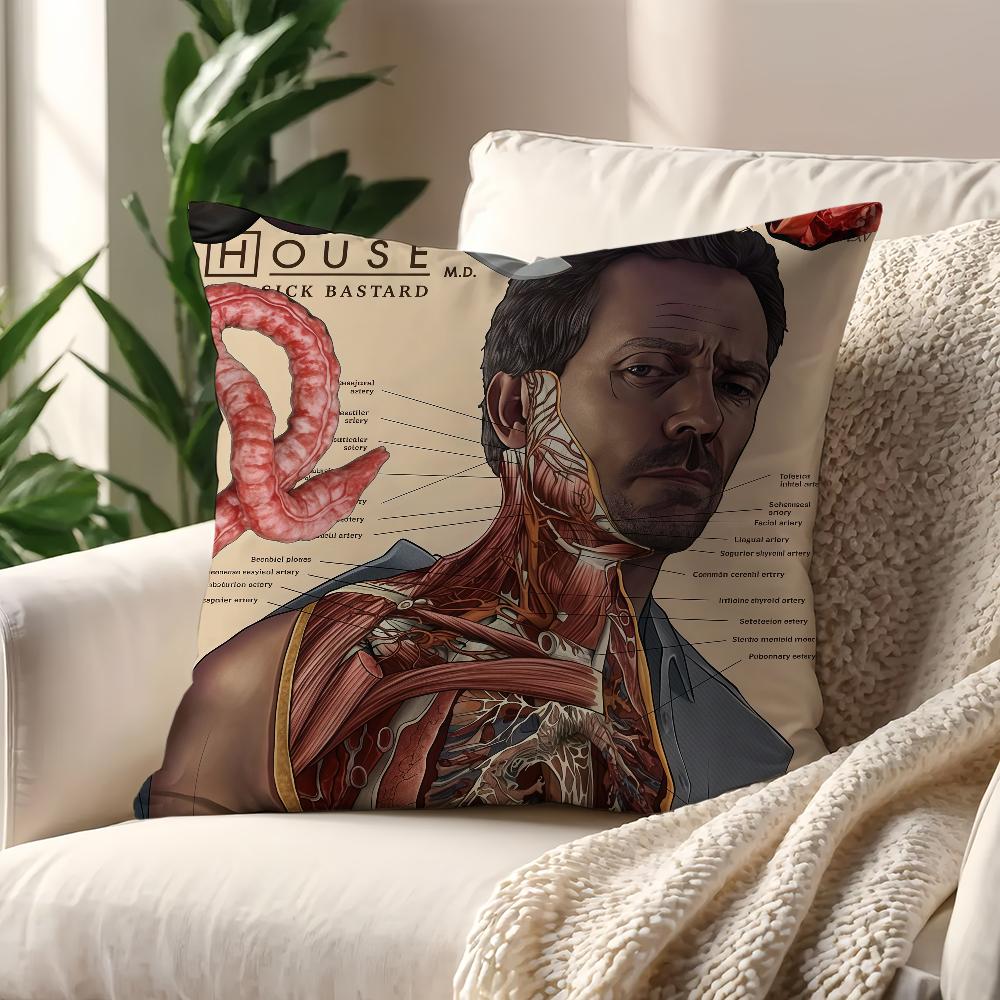 TV H-House M D Funny Cushion Cover Decoration Room Shop Car Best Home Office Coffee Pillow Sofa Printing Nordic Simplicity Hit