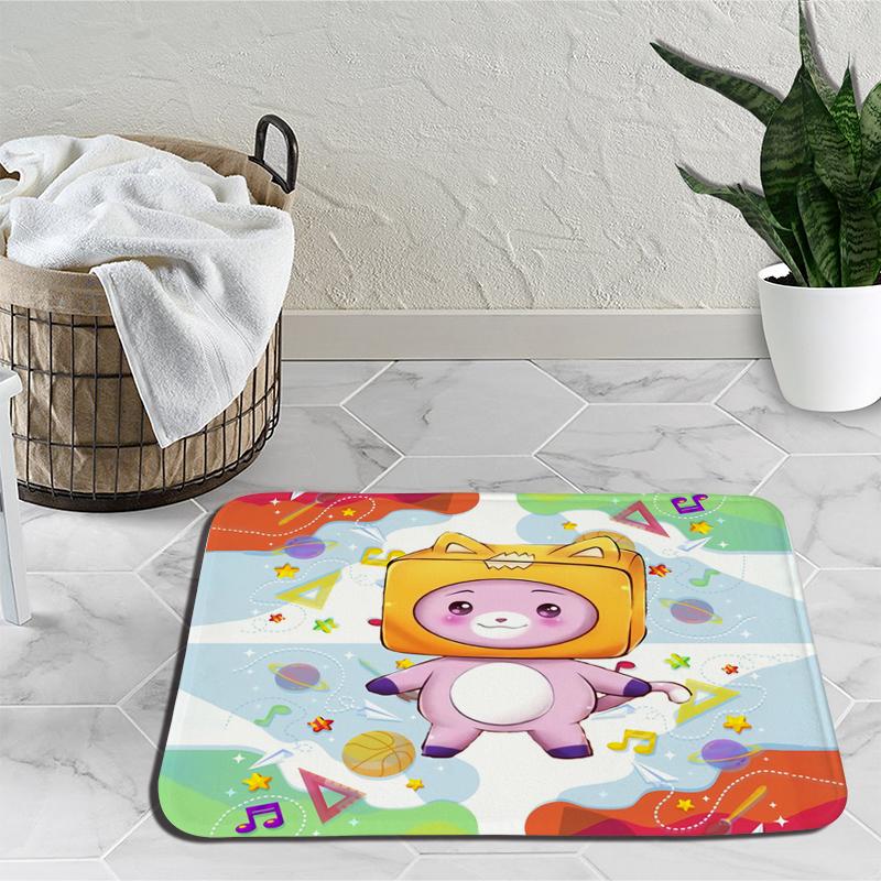 Lankybox Boxy Foxy Rocky Cartoon Teppich Schlafzimmer Dekoration Matte Anime Outdoor Teppich Rutschfester Teppich Geburtstagsgeschenk