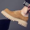 Lederschuhe Herren neu 2025 Frühling lässige Lederschuhe Trend Retro Britischer Stil dicksohlig abriebfest Herren Workwear trendige Schuhe