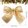 24Pcs Christmas Bowknots Glitter Decorative Ribbon 55Cm Tree Festival Party DIY Craft Wedding Hair Accessories