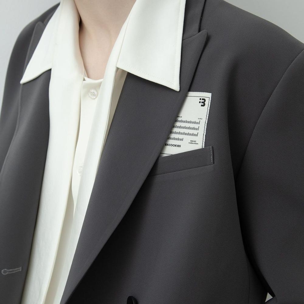 Stylish Korean Loose Oversize Suit Jacket Women's High-end Korean Loose School Uniform Top Trend