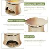 Ceramic Aromatherapy Stove Cedar and Herb Burner Ceramic Candle Incense Burner Flower Grass and Essential Oil Aromatherapy Stove