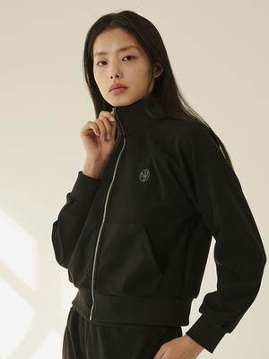 NOUVE Stretch Jersey Zip-Up - Black