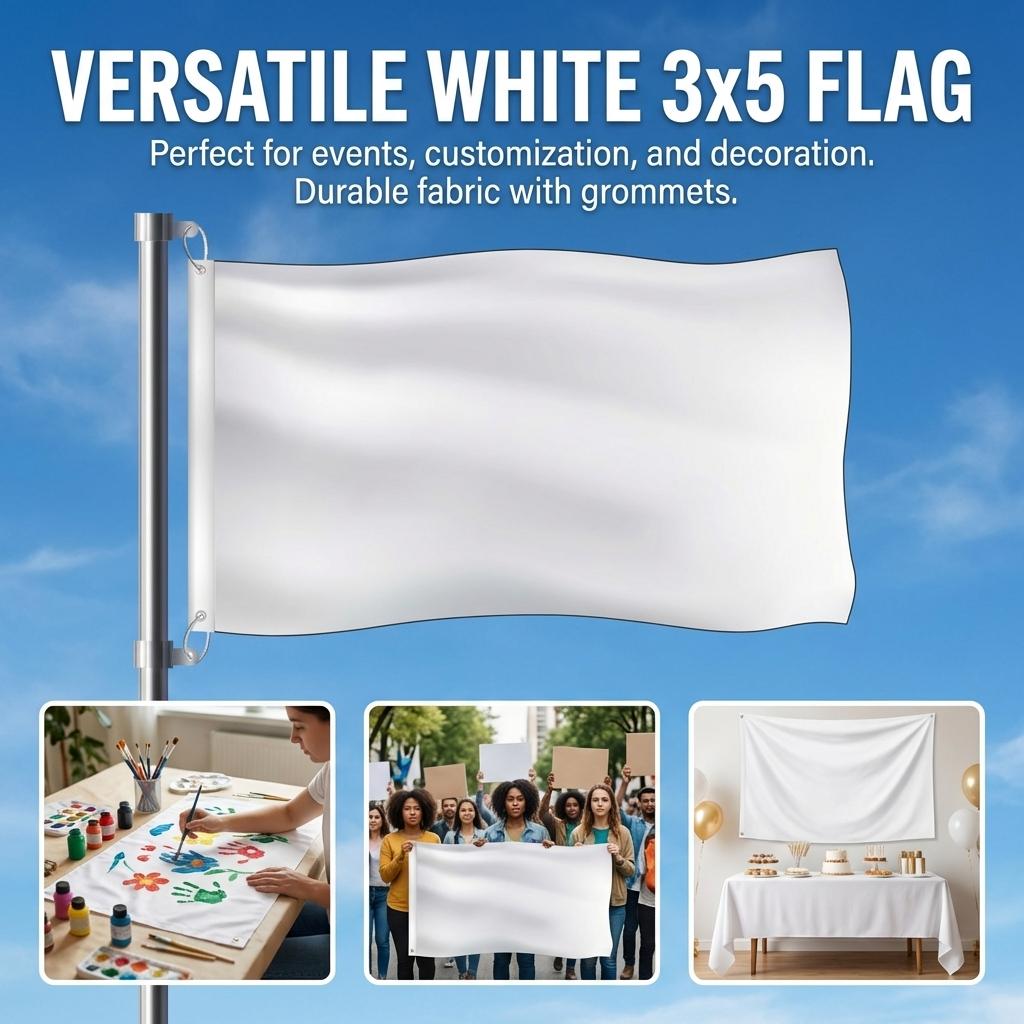 Solid Color Flag 90x150cm Polyester Durable Design for Outdoor Events