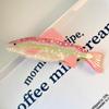 Non-slip Hair Claw Clip Ocean Series Trout Print Eco-friendly Acetate Hair Clamp for Women Daily Summer Casual Outings