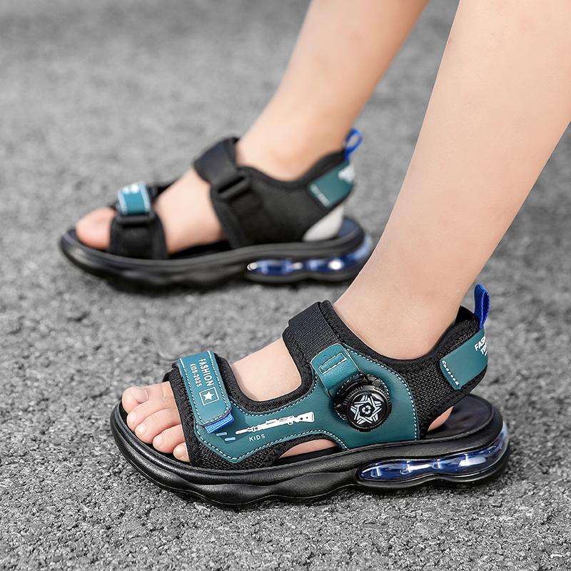 32-42 Children's Summer Large Breathable Fashion Velcro Air Cushion Casual Sandals Beach Shoes
