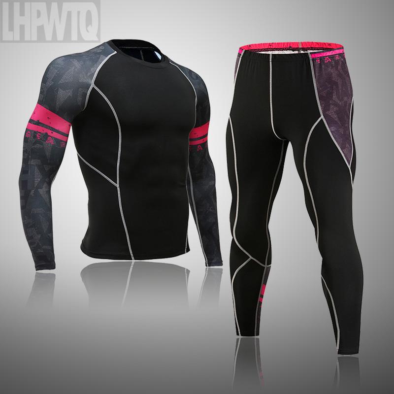 Ski Thermal Underwear For Men Male Thermo Clothes Compression Set Thermal Tights Winter Leggings Basketball Suit Quick Dry