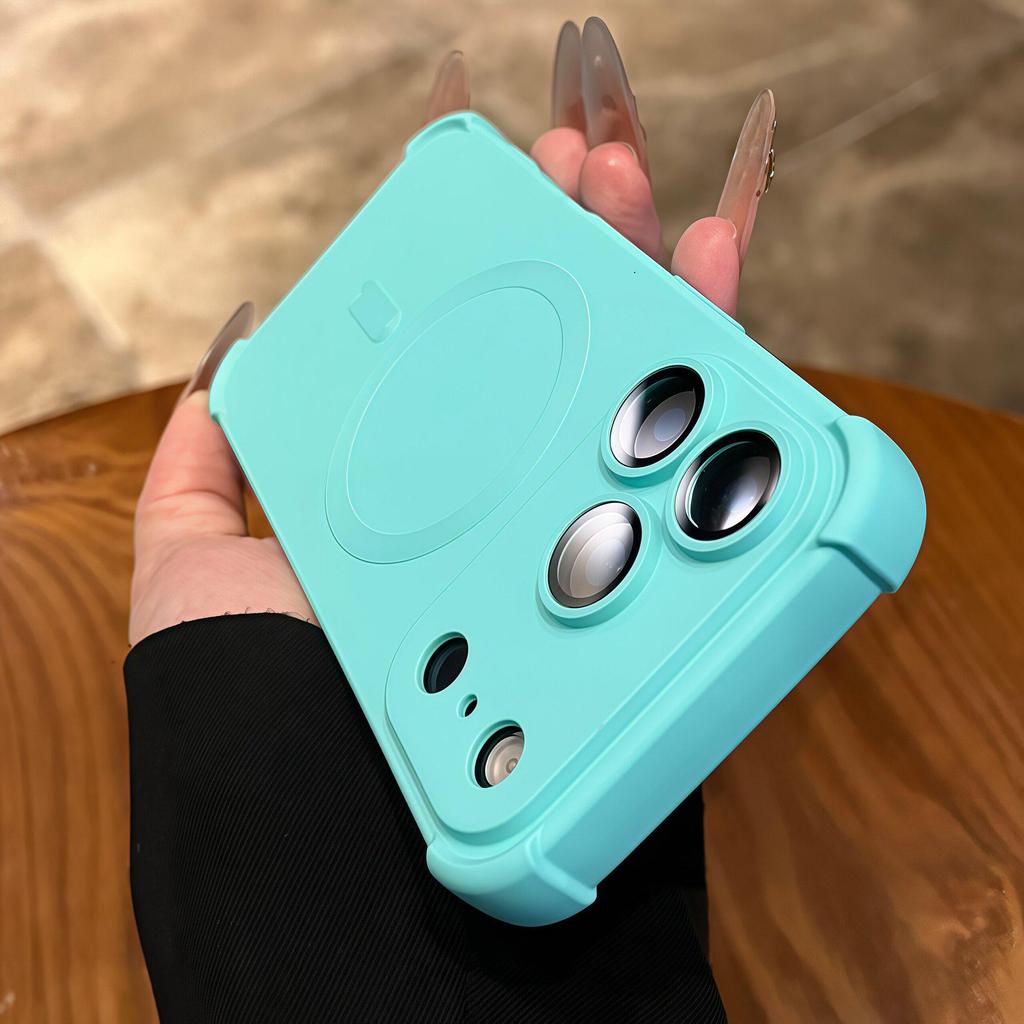 Magnetic Skin-Feel Drop-Proof Case with Lens Film for iPhone 17 Pro Max