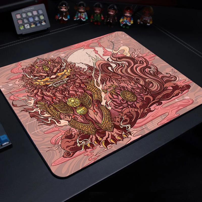 Anime Mouse Pads 45X40CM Small Mouse Pad Control E-sports Tiger Gaming Laptops Mousepad Gamer Carpet Keyboard Mat Desk Protector
