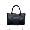 Cross-border hot-selling 28CM cowhide woven portable tote bag, genuine leather handbag, commuting versatile single shoulder messenger women's bag