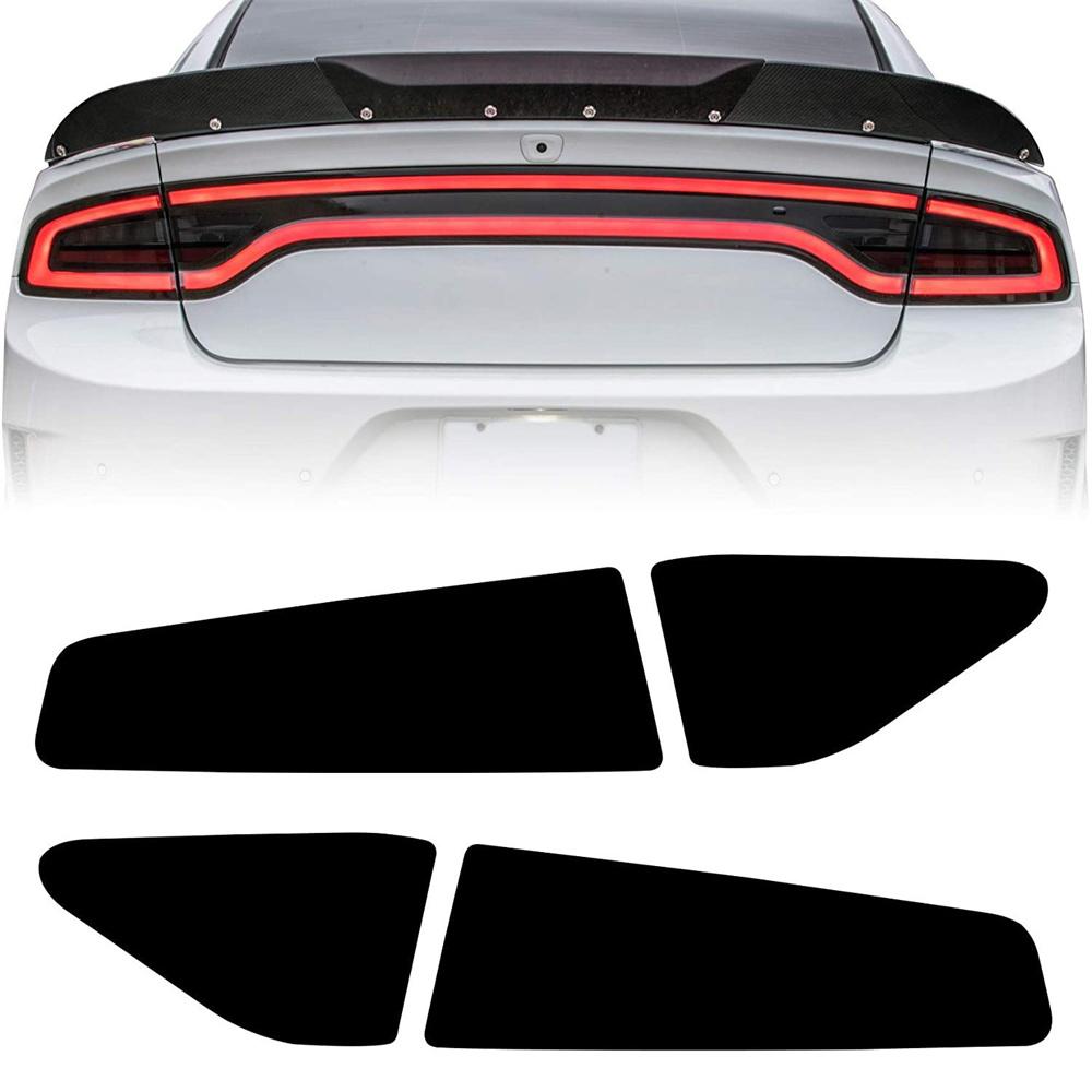 

4Pcs Smoke Tint Tail Light Cover Trim Sticker Decal For Dodge Charger 2015-2022