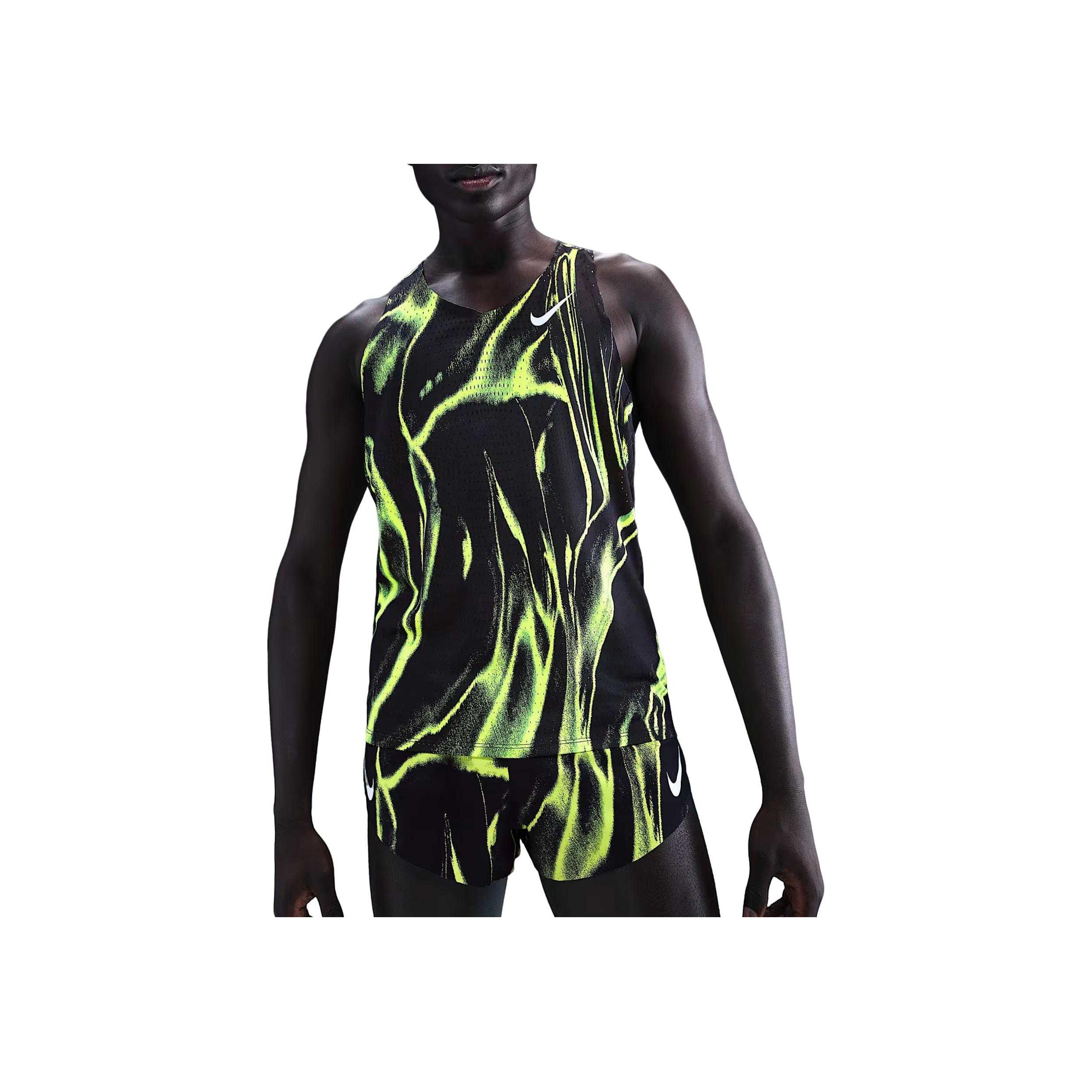 

Nike Aeroswift Minimalist Sleeveless Fitted Running Tank Men tops Green Black HV2643-702 M