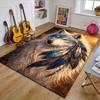 Kristall Samt Wolf König Bedruckter Teppich für Schlafzimmer, Wohnzimmer, Heimbüro Dekoration, Teppichmatte, Modische Matte Teppich für Nachttisch A86