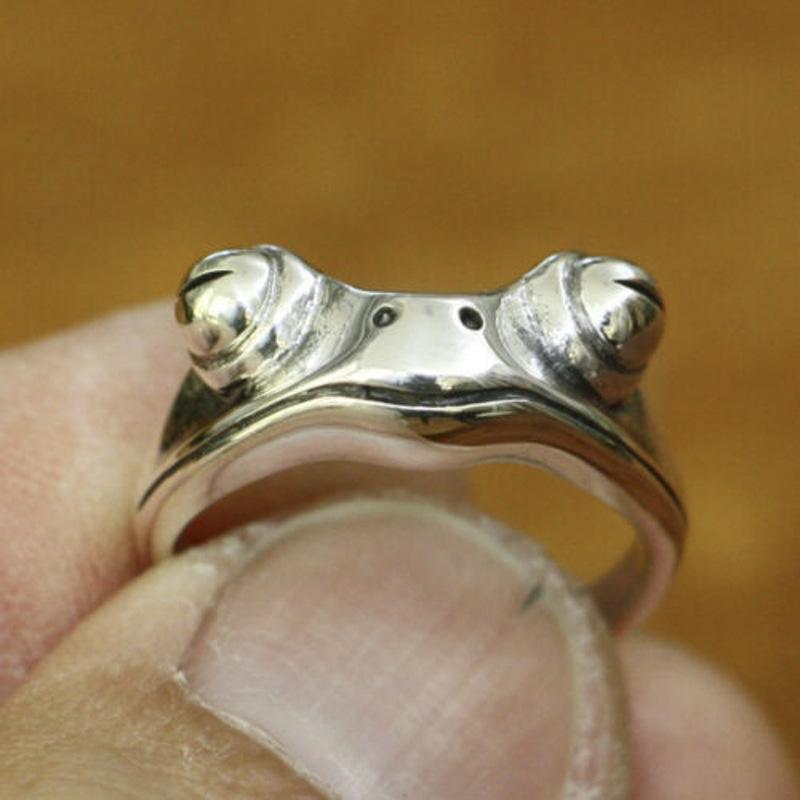 Retro Craft Creative Ring, Personalized Frog Lady Ring