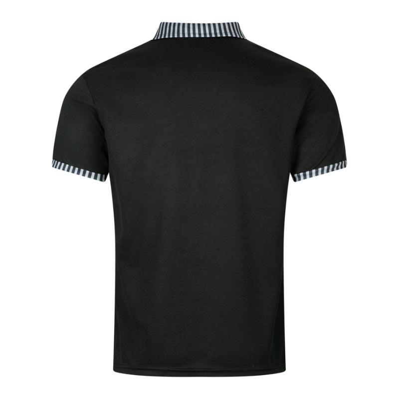 Fashionable Men's Casual Polo Shirt with Pocket Button, Long Placket, Collar, Striped Colour-Blocked Patchwork T-Shirt