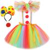 Rainbow Collar Clown Skirt Children's Show Party Dress Princess Skirts