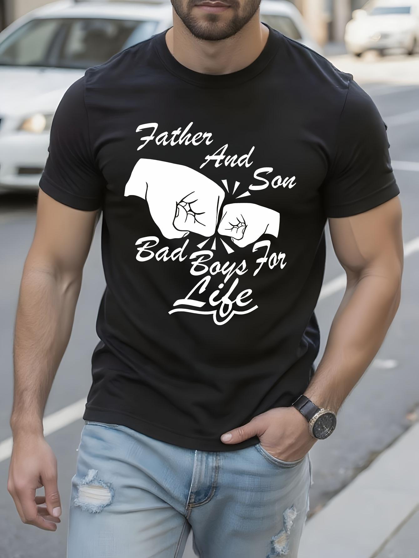 Funny Father and Son Bad Boys for Life Tshirt - Black wit... M