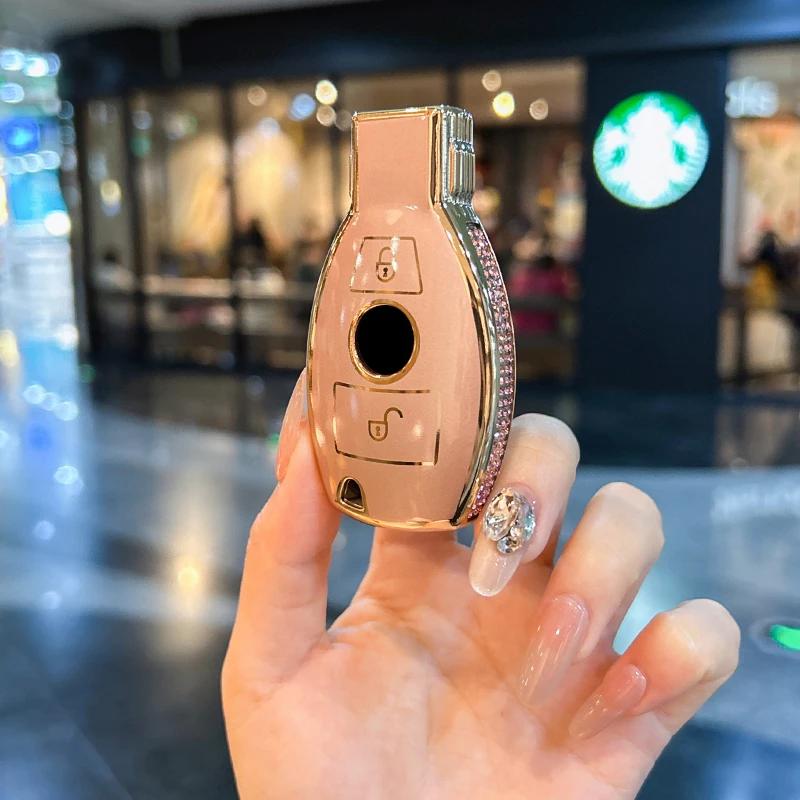 

For Mercedes Benz keycase C E A B S Class GLE GLA GLB GLC GLS AMG Car key bag exquisite durable car accessories Car Key Case