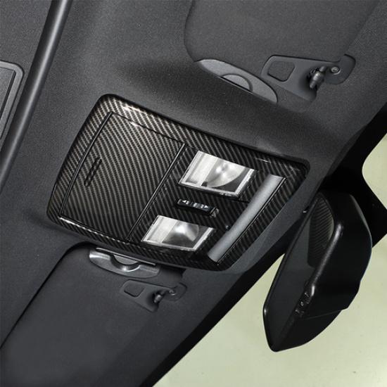 For Dodge Challenger 2010+ Roof Reading Light Lamp Panel Decor Trim Carbon Fiber