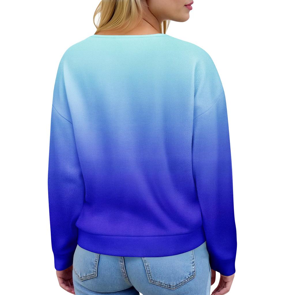 Women's Casual Shirts Long Sleeve Tops Button Up V Neck Loose Knit Fall Favorites For Women