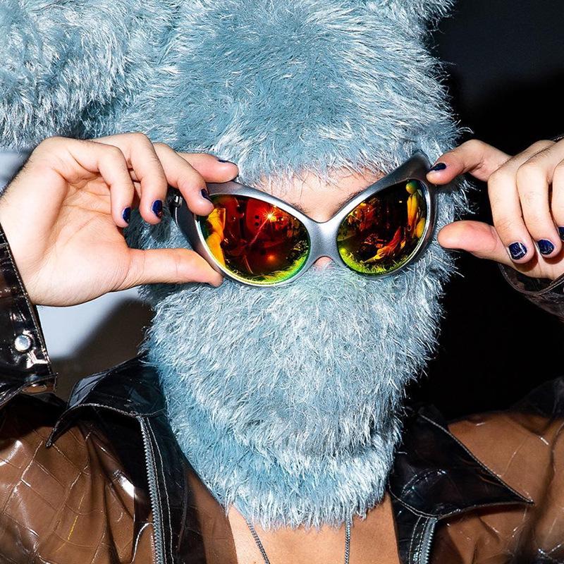 Y2K Cat-Eye Sunglasses: Colorful, Bold, Unisex, Large Frame