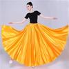 Dames Satine Rok Buikdans Dames Zigeuner Lange Rokken Danseres Oefenkleding Diverse Effen Paars Goud Dansrok