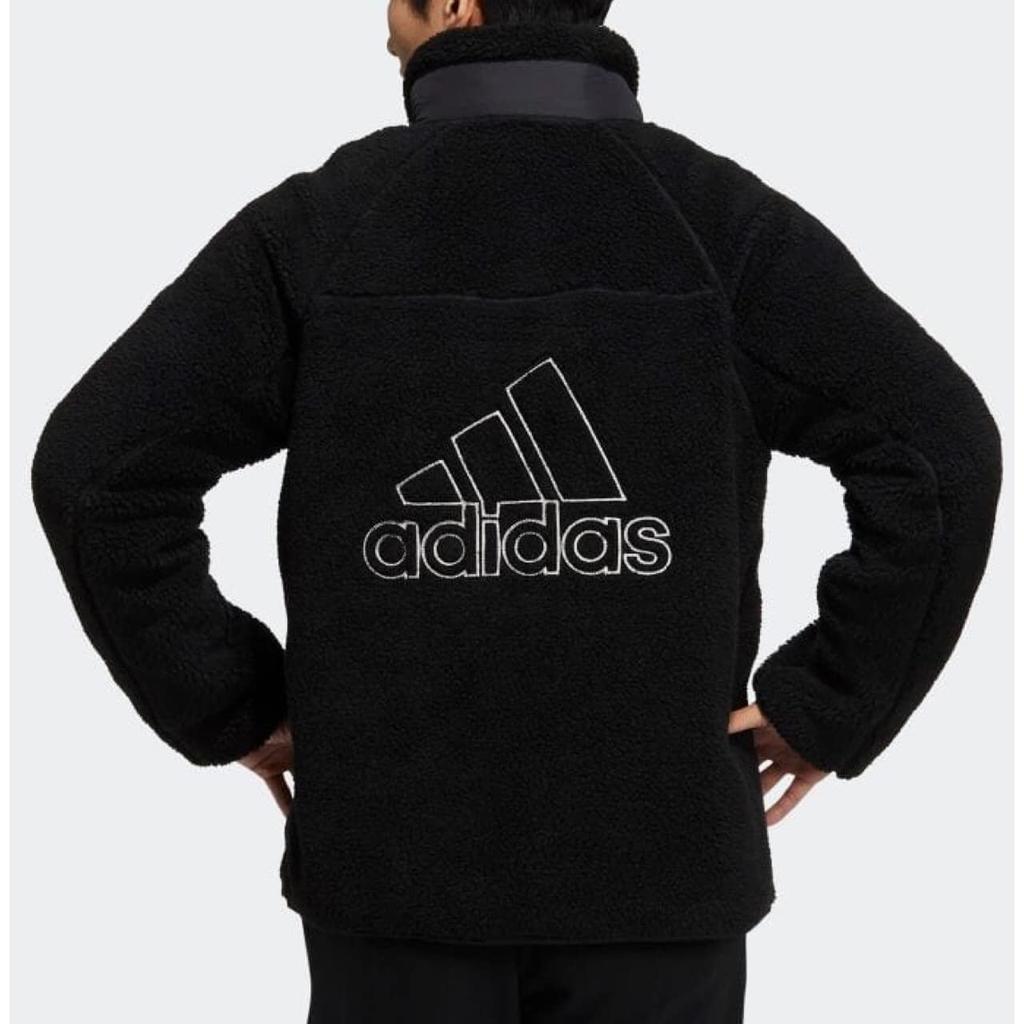 Adidas Reversible Sherpa M Fleece Černá bunda, Pánská (Výška 167-173 cm), Bunda, Outdoor, KNE77,