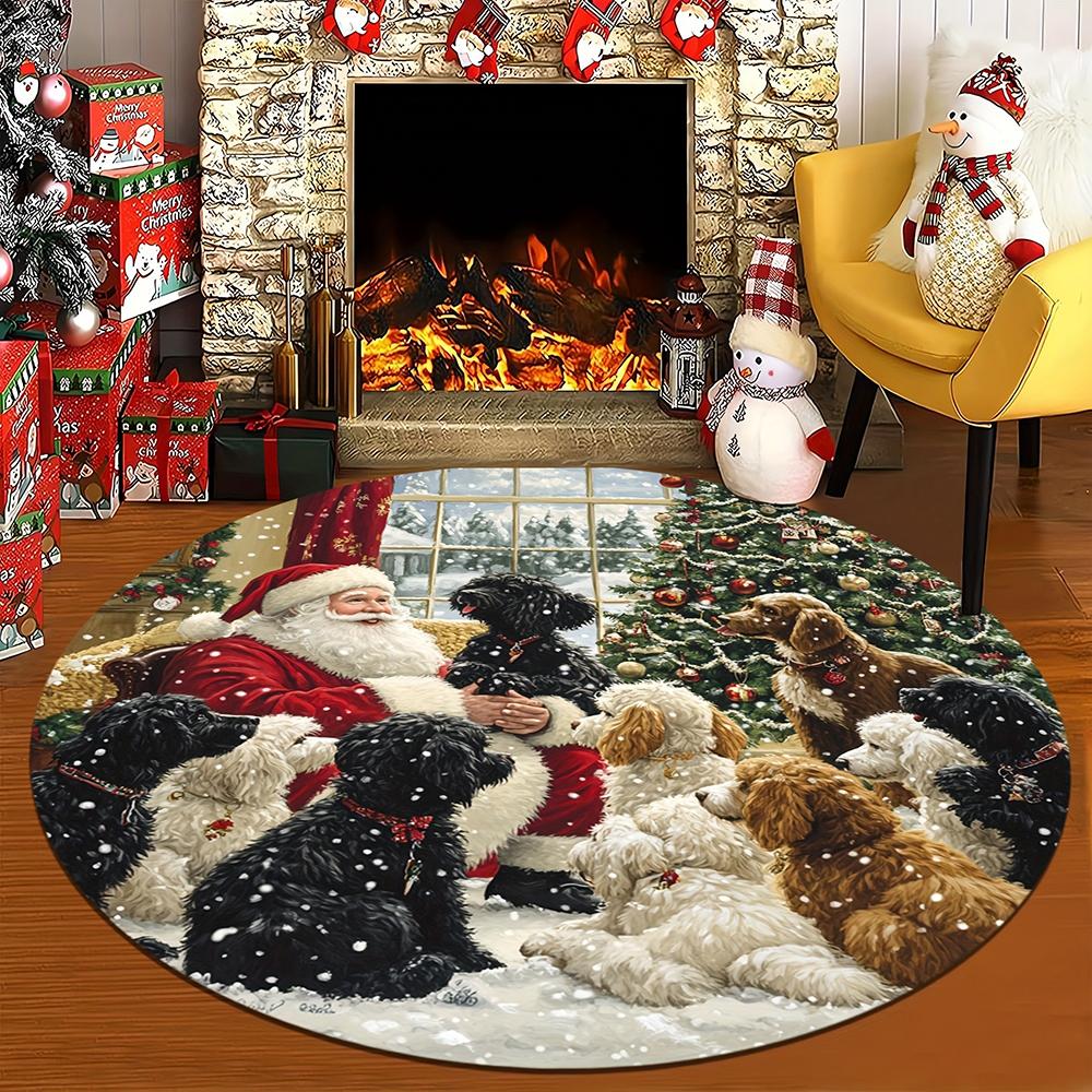 Christmas Rugs: Santa, Snowflakes & Holiday Designs for a Magical Home Bedroom room floor mats New Year home decoration