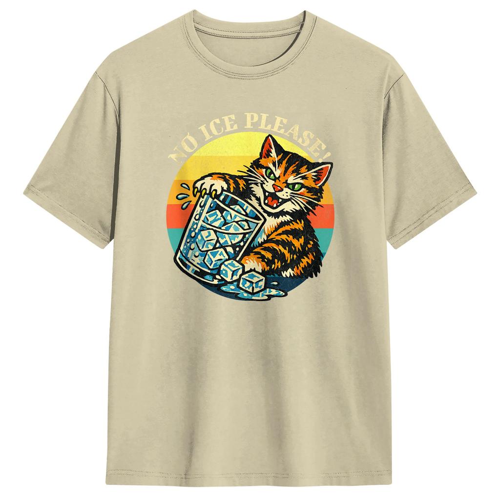 Oversized T-Shirt Summer Abolish ICE Cat Anti-ICE Funny Retro Hip Hop T-Shirts Cotton Tee Shirt Men Awesome Short Sleeve Tops