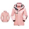 Women's 3 In 1 Thick Hiking Jacket Fleece Waterproof Winter Windbreaker Outdoor Warm Camping Jacket Women Windproof Coat