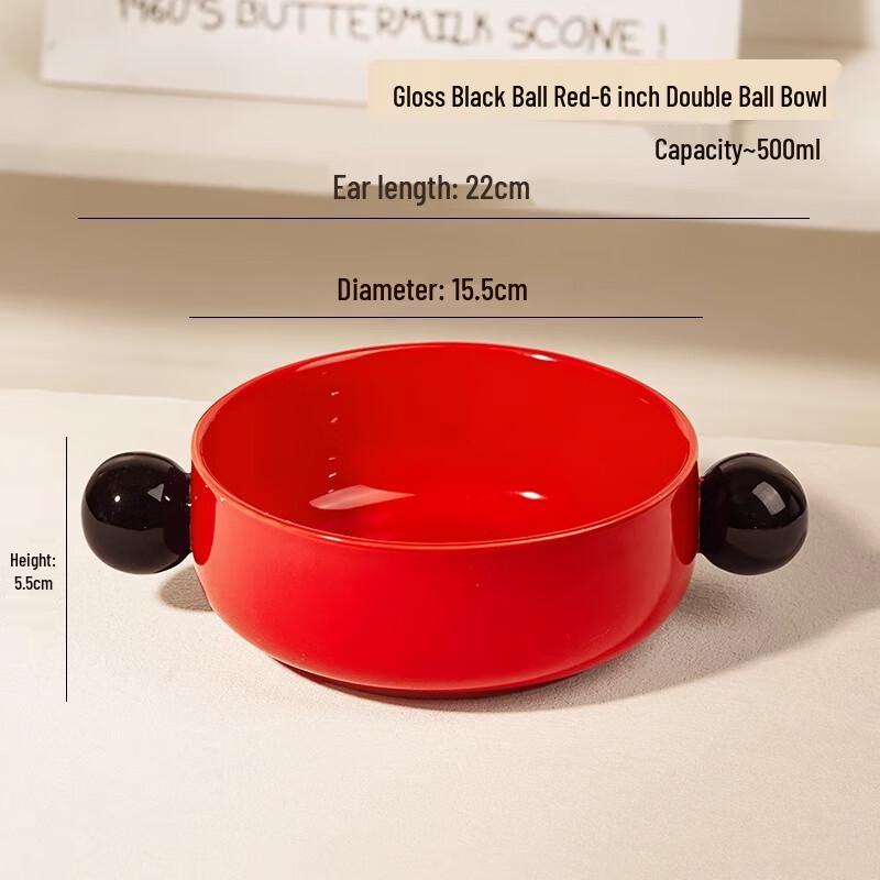 ZISIZ Double Ear Ceramic Baking Bowl