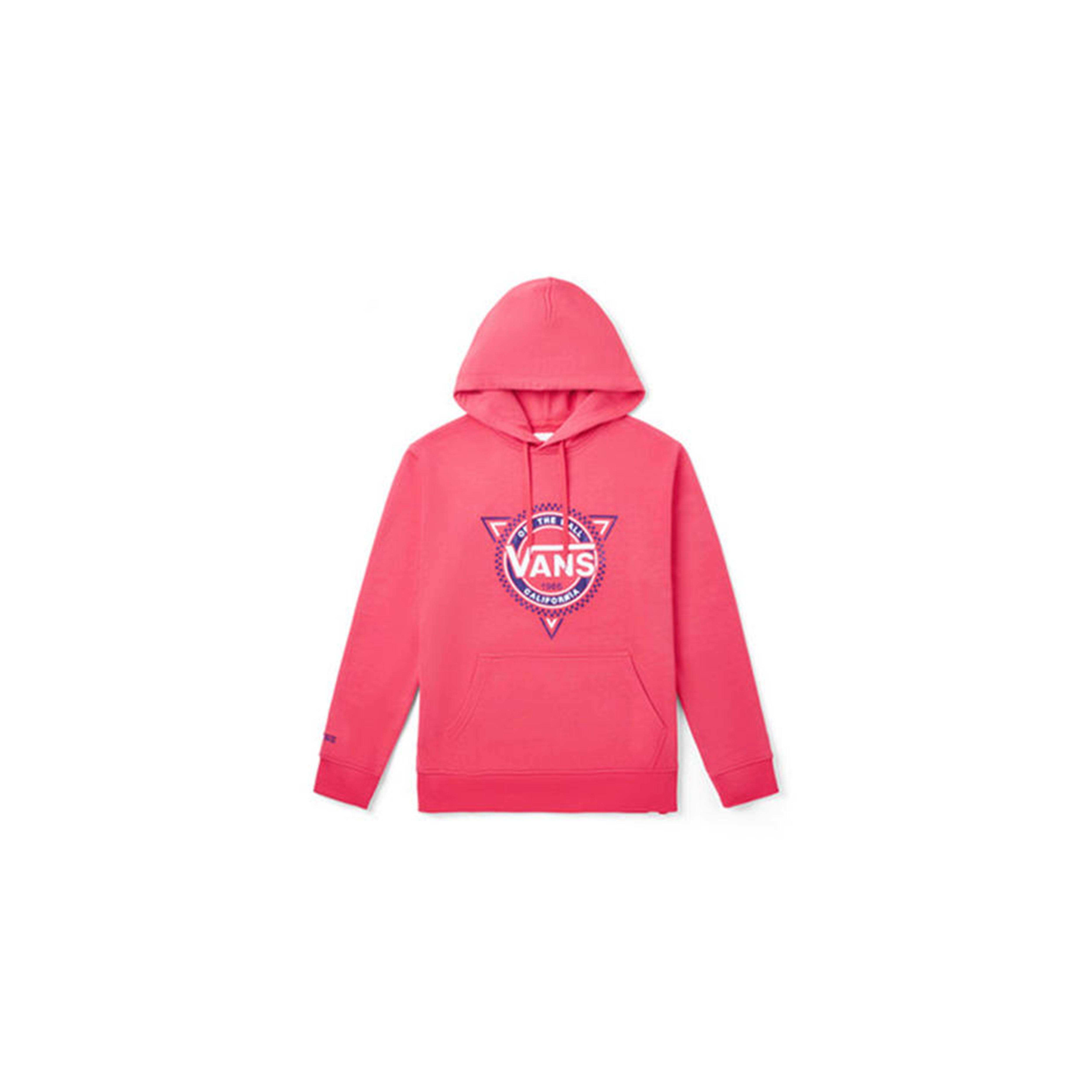 Vans Casual Sports Printing hooded Drawstring Couple Style Rose Red Men s VN0A48CD0HI M