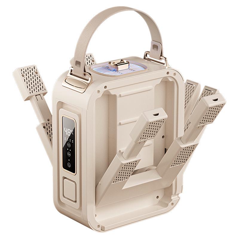 Folding Multi-Pair Retractable Shoe Dryer with Hot Air and Timer
