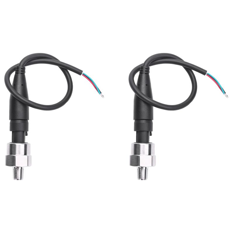 2X 0-150 PSI Pressure Sensor Oil Fuel Air Water Pressure Transducer Pressure Sender Gauge DC 5V 1/8 Inch NPT Thread