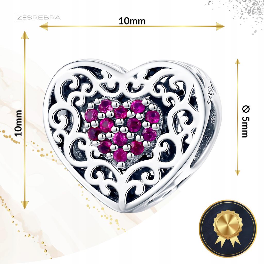 Openwork Heart Charms 925 Bead Heart Pendant Charms