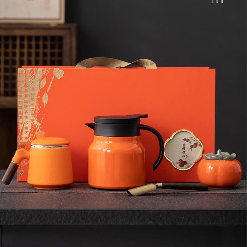 BRS Auspicious Persimmon Cultural Tea Set