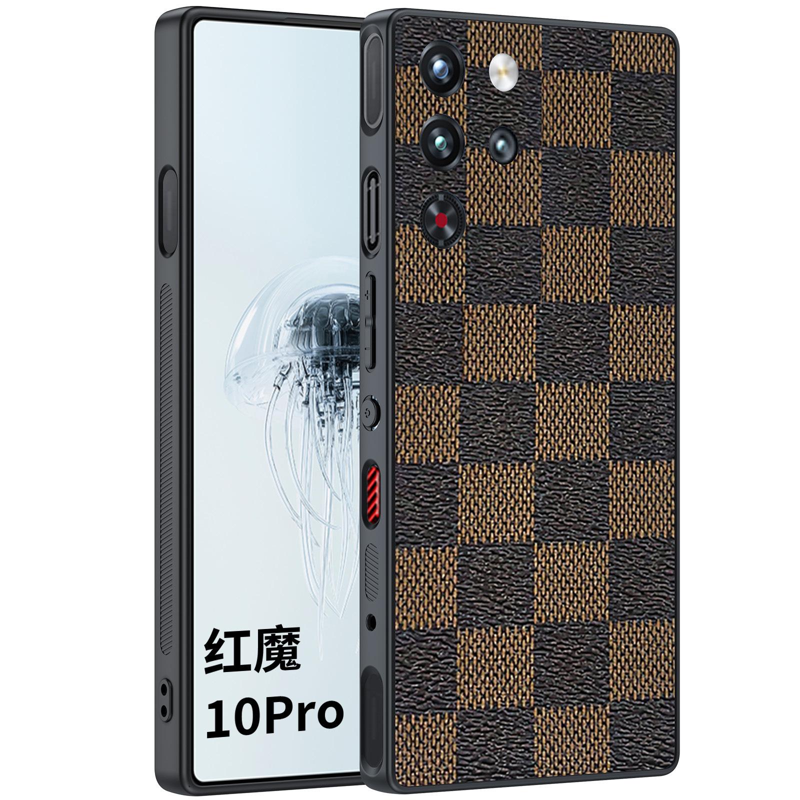 

Чохол для телефону ZTE nubia Red Magic 10 Pro+ Текстурований дизайн із вуглецевого волокна Захисний чохол Амортизуючий захисний чохол nubia Red Magic 10 Pro темно-коричневого кольору