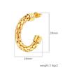 European and American Fashion Mesh Chain Round Stainless Steel Earrings Women's Trend 18K Gold Light Luxury Versatile Earrings
