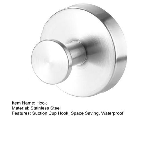 Suction Cup Hook Removable Water Resistant Wall Hook Reusable Rust Proof Hook for Towels Bathrobes Kitchen Glass Mirror
