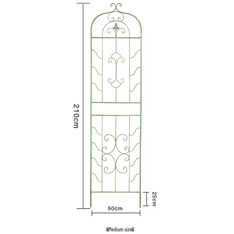 American Retro Wrought Iron Rose & Clematis Trellis for Balcony or Garden